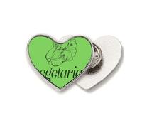 Cool Vegetarian Art Deco Fashion Heart Metal Pin Pin Clip Love
