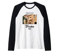 Cool Verona Italy The Romeo & Juliet Illustration Graphic Maglia con Maniche Raglan