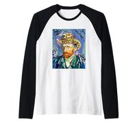 Cool Vincent Van Gogh Painter Profile Graphic Design Art Maglia con Maniche Raglan