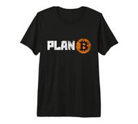 Cool Vintage Bitcoin Cryptocurrency Plan B, Bitcoin Graphic Maglietta Premium