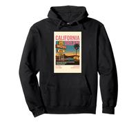 Cool Vintage California Illustration Novelty Graphic Designs Felpa con Cappuccio