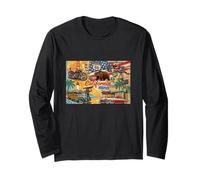 Cool Vintage California Illustration Novelty Graphic Designs Maglia a Manica