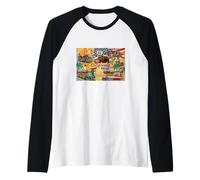 Cool Vintage California Illustration Novelty Graphic Designs Maglia con Maniche Raglan