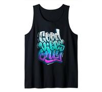 Cool Vintage Good Vibes Only Manica Corta Citazioni Grafica Canotta