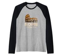 Cool Vintage Roma Italia Colosseo Souvenirs, Roma Italia Maglia con Maniche Raglan