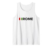 Cool Vintage Roma Italia Skyline with Italy Flag, Rome Italy Canotta