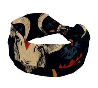 Cool Western Cowboy Tribal Seamless Pattern Wide Headbands per le donne, Yoga Allenamento Fasce larghe elastiche per capelli per lavare il viso trucco