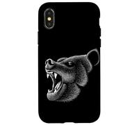 Cool Wild & Free California Golden State Sketch Drwaing Bear Custodia per iPhone X/XS
