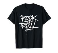 Cool Wild Rock And Roll Typography Graffiti Style Music Art Maglietta