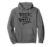 Cool Wild Rock And Roll Typography Graffiti Style Music Felpa con Cappuccio