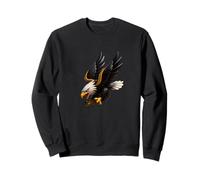 Cool Wild USA Eagle Hunting Illustration Graphic Designs Felpa
