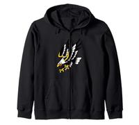 Cool Wild USA Eagle Hunting Illustration Graphic Designs Felpa con Cappuccio