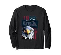 Cool Wild USA Eagle Illustration Novelty Graphic Designs Maglia a Manica