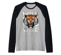 Cool Wild Wild Tiger Novelty Graphic Tees & Cool Designs Maglia con Maniche Raglan