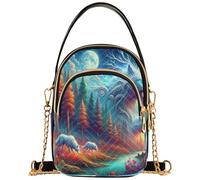 Cool Wolf - Borsa a tracolla da donna, con chiusura a cerniera, trapuntata, 15 x 8 x 21 cm