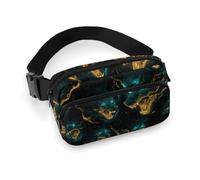 Cool Wolf Head Print Marsupio a tracolla da donna, alla moda