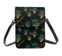 Cool Wolf Head Print Small Crossbody Bags per le donne, piccole borse in pelle per telefono cellulare borsa a tracolla