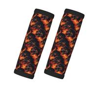Cool Wolf Red Flame Print - Involucri per maniglia per valigie, morbidi bagagli da viaggio, etichette identificative per valigie