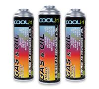 Cool5 3 X Summer AC Recharge + olio - refrigerante con olio - gas di ricambio per aria condizionata auto - set di ricarica climatica auto - aria condizionata refrigerante - gas di ricarica - per auto