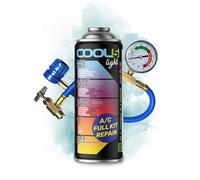 COOL5 LIGHT Refrigerante sostitutivo r134a per impianti di climatizzazione auto - 1 bomboletta 5in1, 235 g + tubo di pressione con manometro