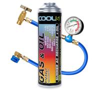COOL5 - r1234yf kit ricarica, gas refrigerante r1234yf per veicoli prodotti dopo il 2017, 2 in 1 + tubo di pressione con manometro per gas R1234yf + APC