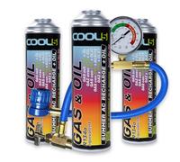 Cool5 Summer AC Recharge + olio - Kit 2 in 1 (3 lattine 2 in 1 290 g R134a auto 1995-2016 + tubo)