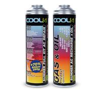 Cool5 - Summer Full Kit AC 5 in 1 + Summer AC Recharge + Olio - Refrigerante e Cambio Olio - Gas (R1234yf), Olio condizionatore Auto dal 2017 - Confezione Grande da 290 g Netto (Singolo)