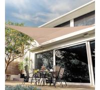 Coolaroo Coolhaven Shade Sail, 95% blocco UV e parasole, vela triangolare media 45,7 m, con kit di ferramenta, marrone chiaro Sahara
