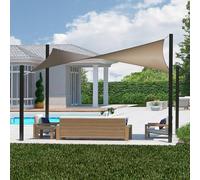 Coolaroo Dualshade - Tenda parasole iridescente per esterni, con protezione UV al 95% e kit di montaggio, per patio, giardino, piscina e cortile, 350 x 240 cm, rettangolare, ciottoli