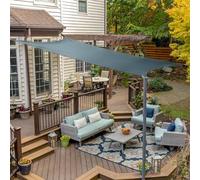 Coolaroo Kit vela ombreggiante rettangolare, 5 m x 3 m, faggio