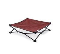 Coolaroo On The Go - Cuccia per cani rialzata, portatile, per viaggi e campeggio, pieghevole, media, mattone