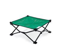 Coolaroo On the Go - Cuccia per cani rialzata, portatile, per viaggi e campeggio, pieghevole, standard, verde smeraldo
