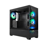 CoolBox GA250 Vision - Custodia PC ATX, finestra laterale e frontale in vetro temperato, include 4 ventole 12 cm ARGB, supporta il raffreddamento liquido, supporta la grafica fino a 400 mm
