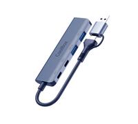 CoolBox HUB4 lite USB 3.2 Gen 1 (3.1 Gen 1) Type-A + Type-C 5000 Mbit/s Grigio NEW