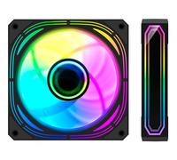 CoolBox Infinity Pro ARGB Case per computer Ventilatore 12 cm Nero 4 pz