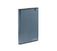 CoolBox Alloggiamento per disco rigido da 2,5", USB3.0 a SATA III, 5 Gbps, supporto UASP, per SSD/HDD SATA I/II/III, montaggio semplice senza attrezzi, in alluminio. Grigio