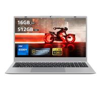 Coolby Computer portatile, computer portatile da 15,6 pollici con display IPS FHD 1080P, 16 GB RAM/512 GB SSD, processore 6500Y, supporto 2.4G/5G Hz WiFi, BT