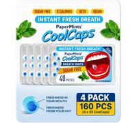 Coolcaps Instant Fresh Breath Mints Box 40 X 4 Pack, Deodorante per Respiro E Tr