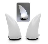 COOLCASC® Corna LED bianche, accessori per casco da bicicletta per adulti con luci LED, monopattino, taglia unica