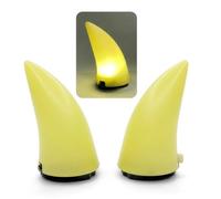 COOLCASC® Corna LED gialle - Accessori per casco da bicicletta per adulto con luci LED per monopattino, taglia unica
