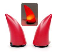COOLCASC® Corna LED rosse - Accessori per casco da bicicletta per adulti con luci LED per monopattino, taglia unica