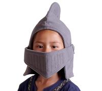 CoolChange Caldo berretto in pile per bambini, design con casco da cavaliere, colore grigio, grigio., Taglia unica