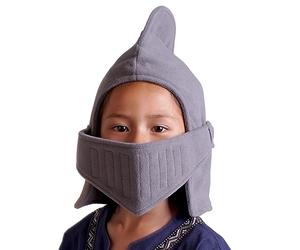 CoolChange Caldo berretto in pile per bambini, design con casco da cavaliere, colore grigio, grigio., Taglia unica