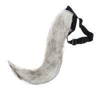 CoolChange Coda Fatta di Pelo Finto per Cosplay/Costumi, Colore: Grigio