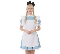 CoolChange costume da infermiera cosplay con grembiule e laccio nero per i capelli. Misura: S