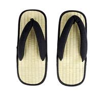 CoolChange Sandali Tradizionali Giapponesi | Zori in Paglia di Riso | Slipper Giapponesi | Zouri Classiche, beige/nero, 38/39 EU Larga