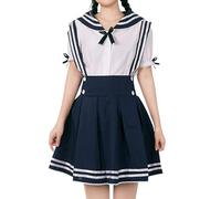 CoolChange Uniforme Cosplay da scolara Giapponese, Blu, Taglia: M
