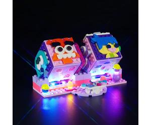 cooldac Kit di luci a LED compatibile con Lego Disney, testa in piedi, 2 cubi d'atmosfera, set di illuminazione a LED, compatibile con Inside Out 2, compatibile con Lego All Stand Head 2 (nessun