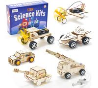 COOLDELE 6 in 1 STEM Kit di costruzione in legno Puzzle in legno 3D per costruire aeroplani, serbatoi e modelli idraulici, giocattolo educativo, regalo perfetto per le vacanze o il compleanno dei bamb