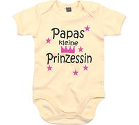 Coole-Fun-T-Shirts - Body per neonato, motivo: Mamas Papas e principessa, con stampa amorevole bianco Papas kleine Prinzessin Weiß - Langarm : 12-18 Monate : 53-60cm